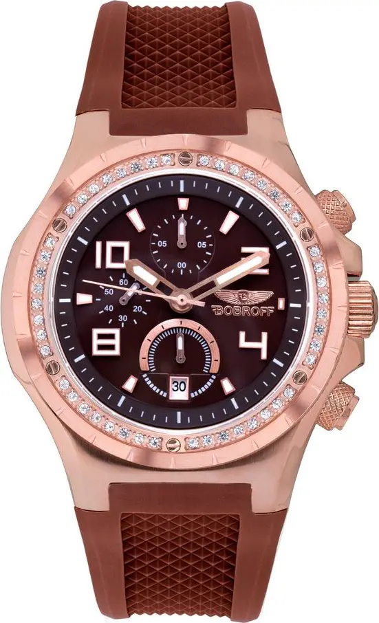 Brown Rubber Dress Watch