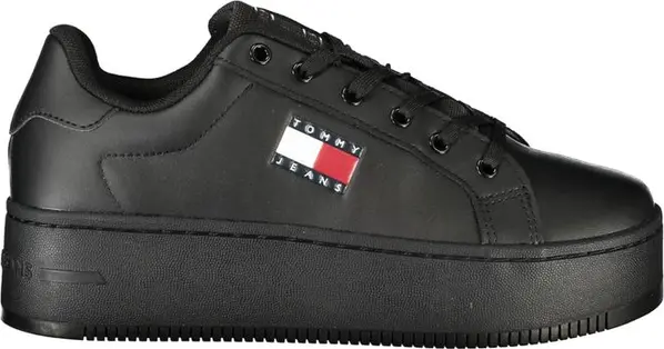 Black Polyurethane Women's Sneaker