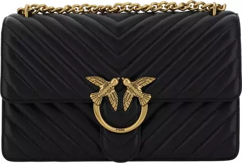 Black Calf Leather Bos Taurus Shoulder Bag