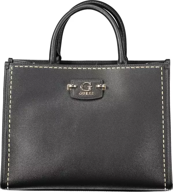 Black Polyethylene Women Handbag