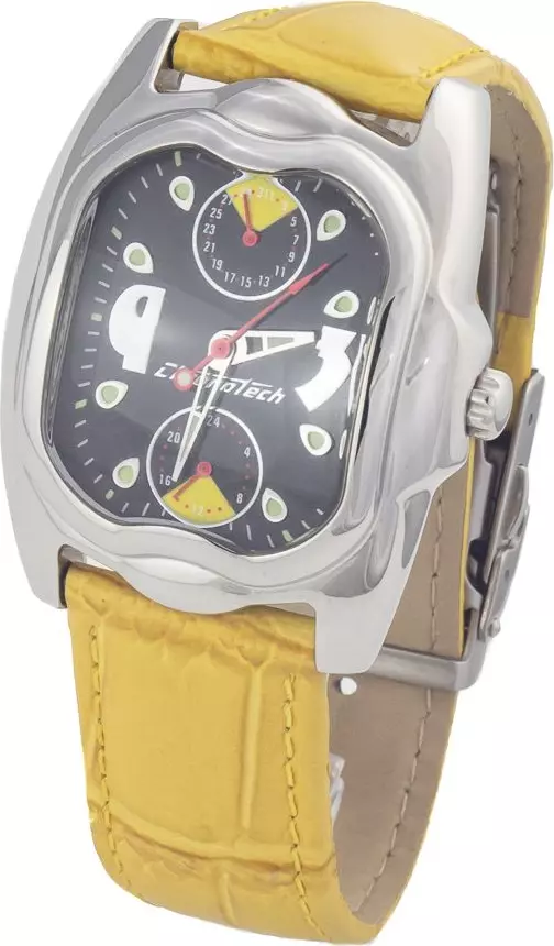 Bicolor Leather Dress Watch