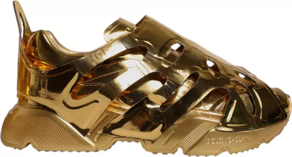 Gold Daymaster Leather Low Top Sneakers Shoes