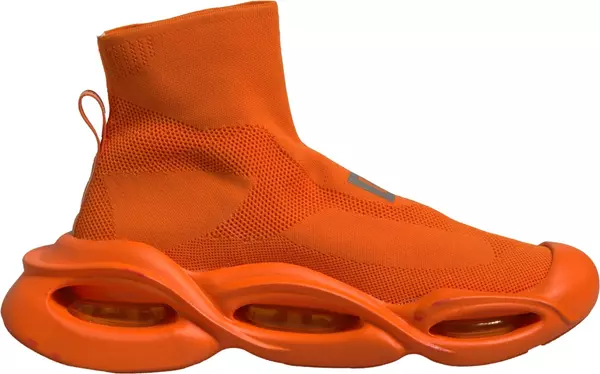 Orange Slip On Wave Socks Men Sneakers Shoes