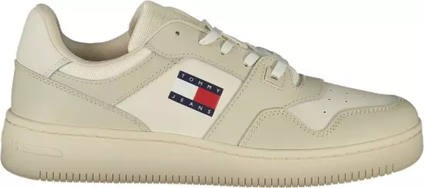 Beige Leather Men Sneaker