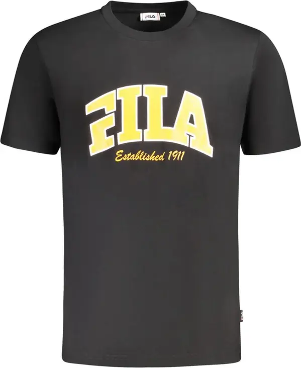 Black Cotton Men T-Shirt