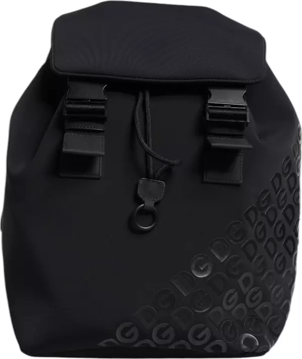 Black Neoprene Nylon DG Logo School Backpack Bag