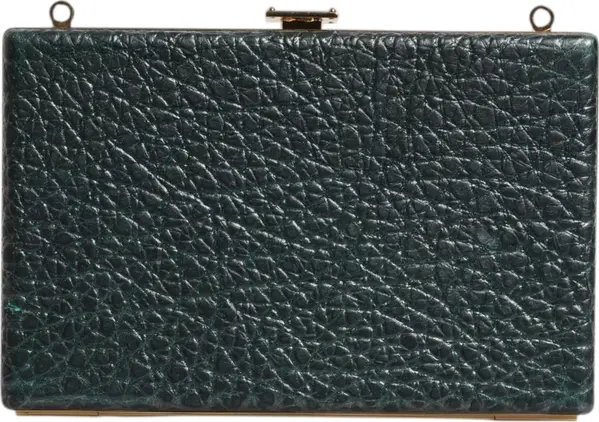 Black Leather Clutch Evening Crossbody Bag