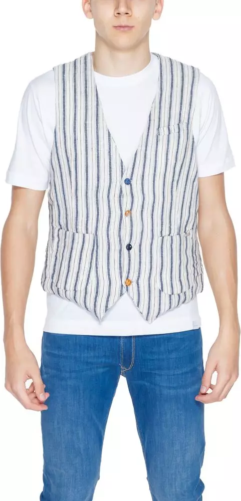 Beige Cotton Waistcoat