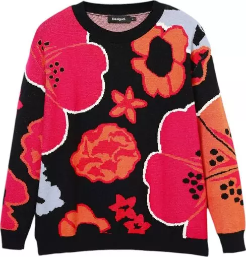 Black Polyamide Sweatshirt