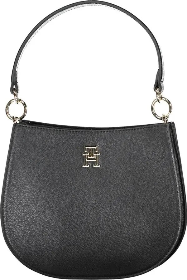Black Polyester Handbag