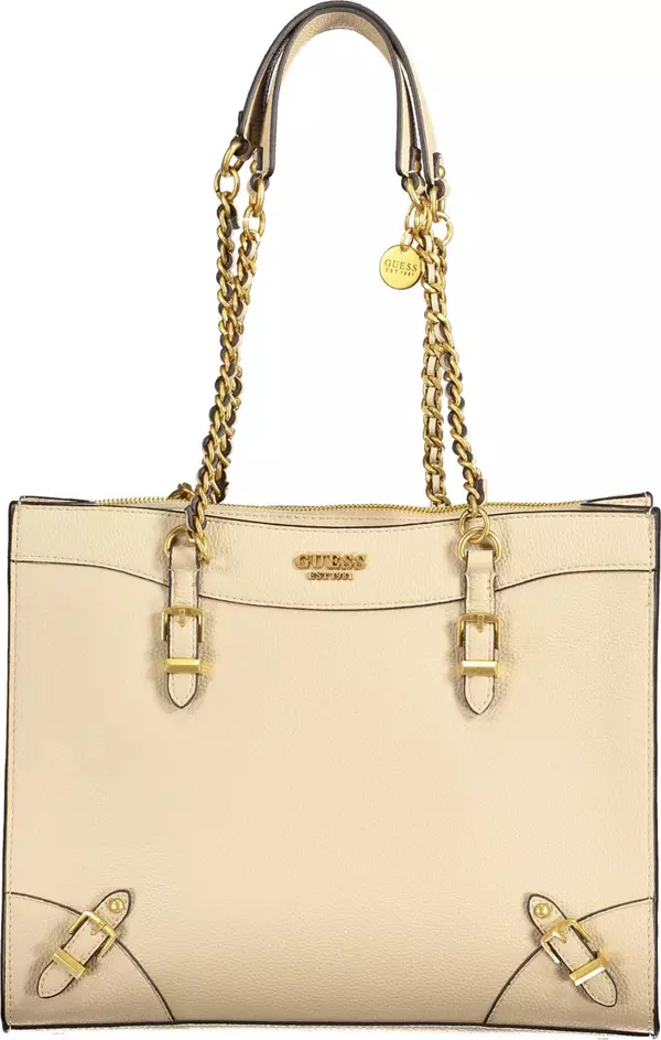 Beige Polyethylene Handbag