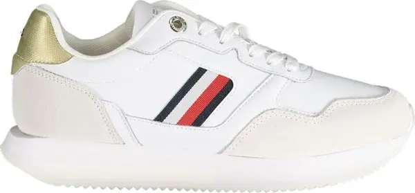 White Polyester Sneaker