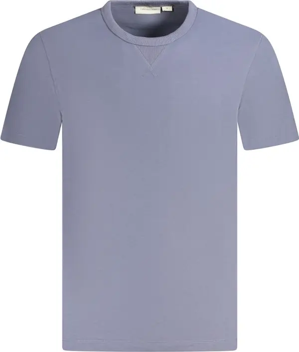 Blue Cotton Men's T-Shirt