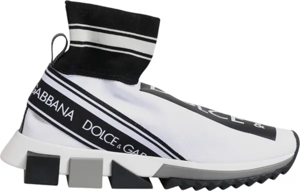 White Black Sorrento Socks Sneakers Shoes