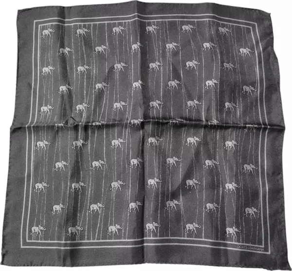 Brown Elephant Fantasy Handkerchief Scarf