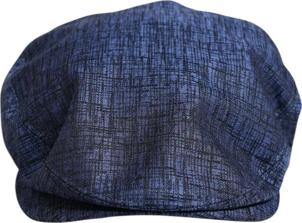 Blue Cotton Stretch Newsboy Hat