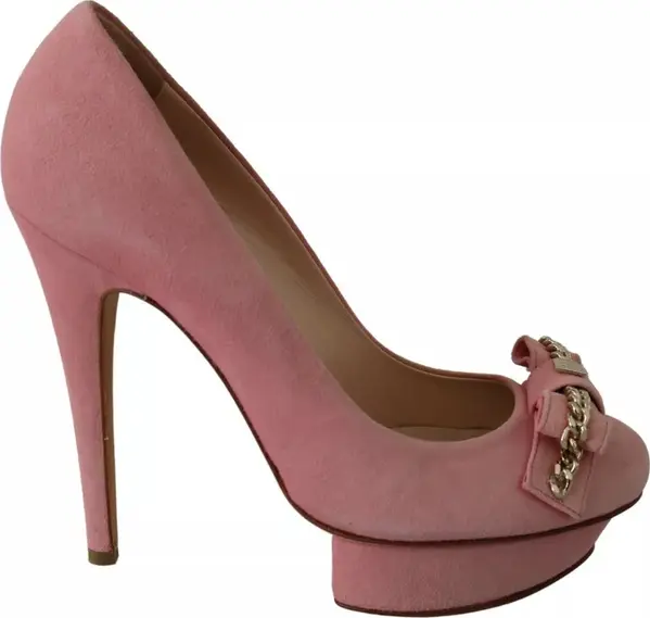Pink Bow Stiletto Heel Pumps Shoes
