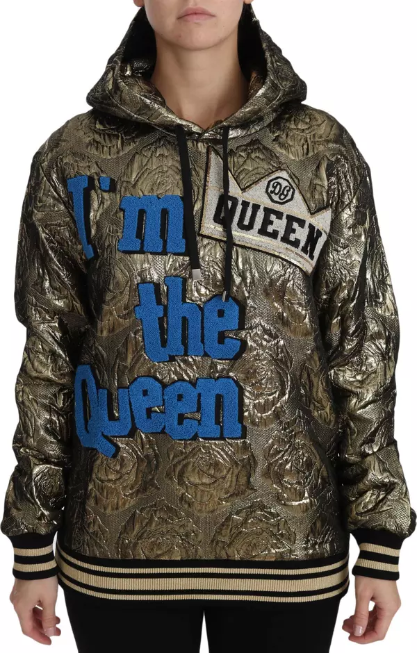 Im The Queen Jaquard Gold Sweatshirt Hoodie