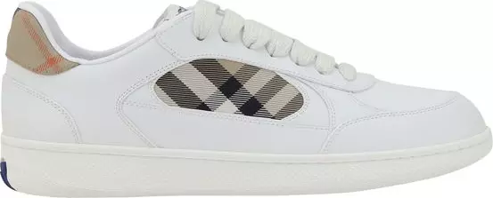 White Calf Leather Bos Taurus Low Top Sneakers