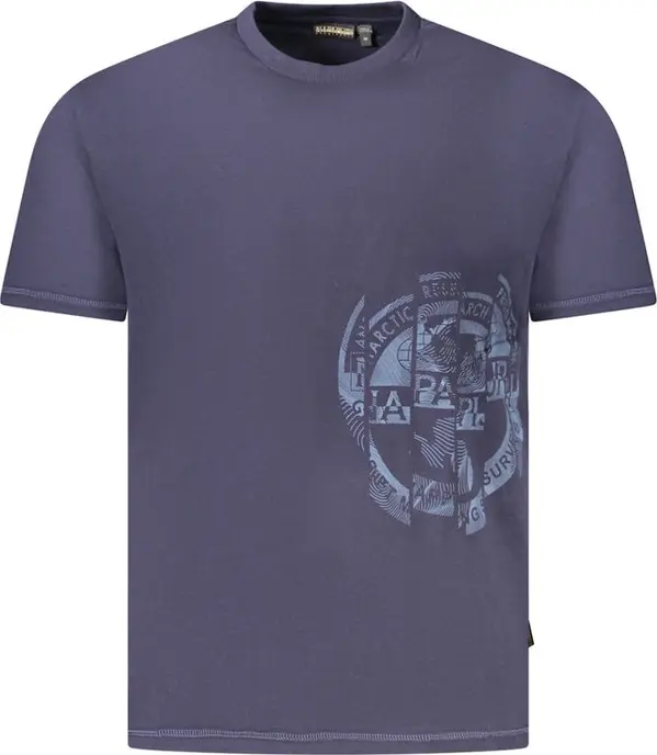 Blu Cotton Men T-Shirt