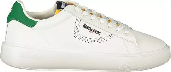 White Polyurethane Men Sneaker