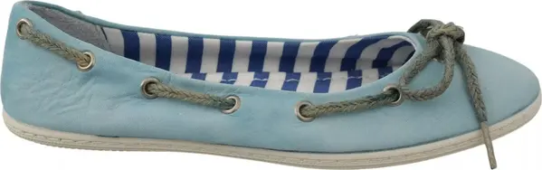 Sky Blue Suede Lace Bow Loafers Ballet Flat Shoes
