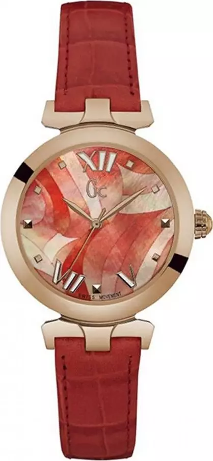 Orange Leather Dress Watch