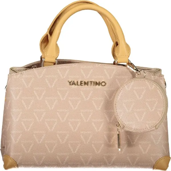 Beige Polyurethane Women's Bag