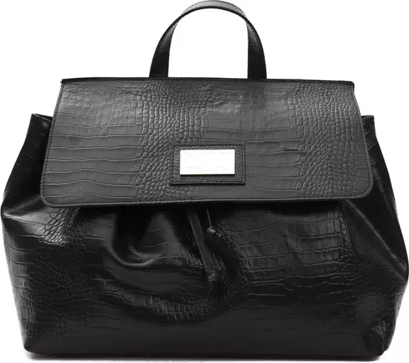 Black Leather Women Shoulder Bag