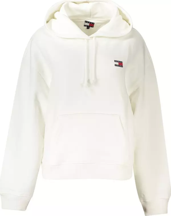 White Cotton Women Sweatshirt