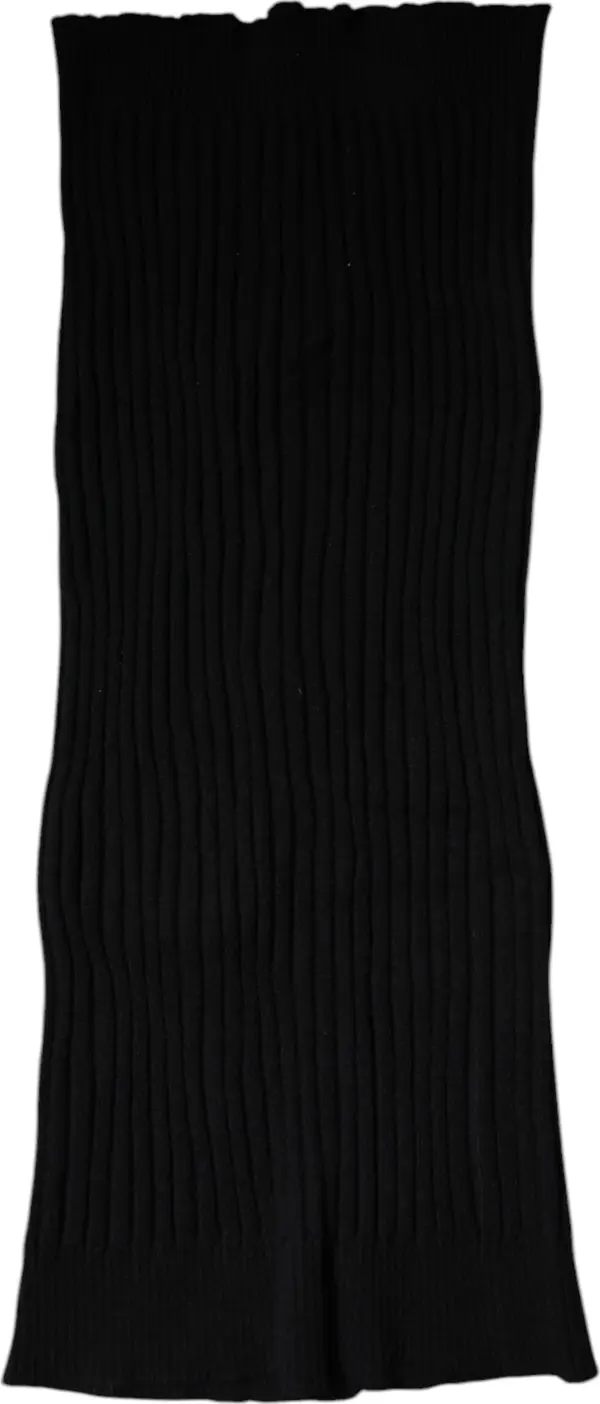 Black Cashmere Knitted Neck Warmer Foulard Scarf