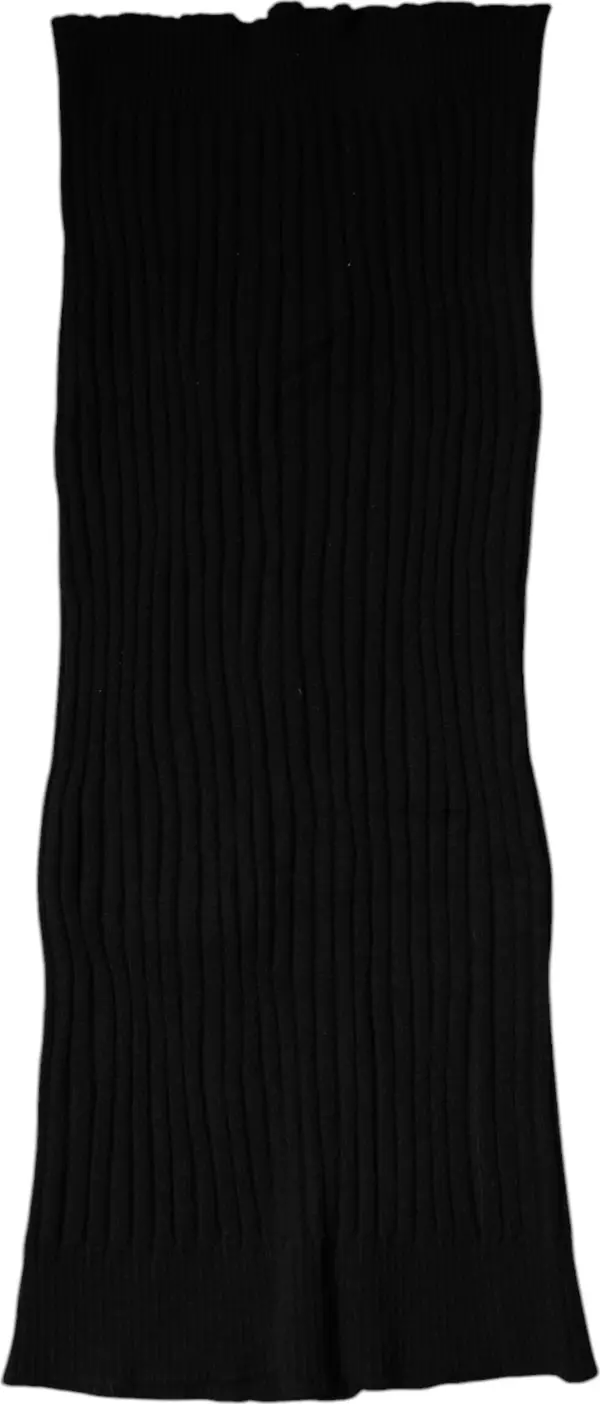 Black Cashmere Knitted Neck Warmer Foulard Scarf