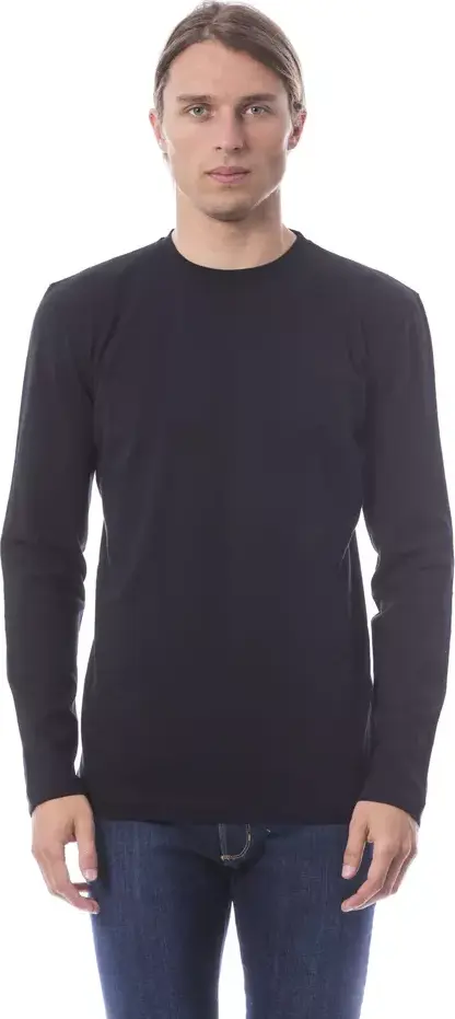 Black Cotton Men T-Shirt