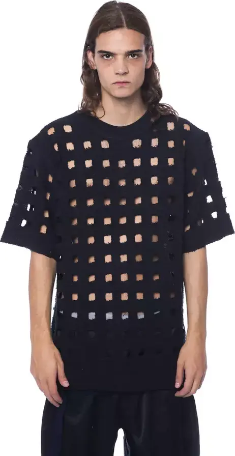 Black Cotton Men T-Shirt