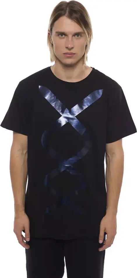 Black Cotton Men T-Shirt