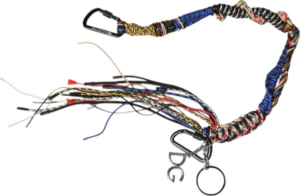 Multicolor Braided Rope Logo Bag Shoulder Strap