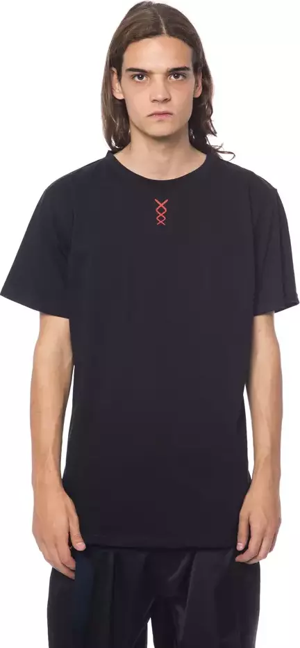 Black Cotton Men T-Shirt