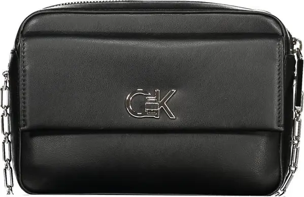 Black Polyester Women Shoulder Bag