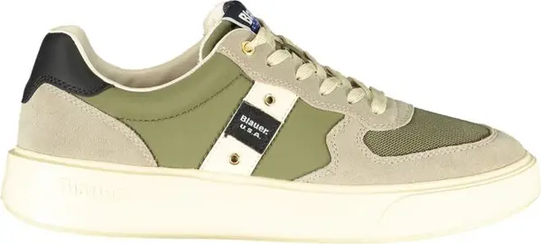 Green Leather Men Sneaker