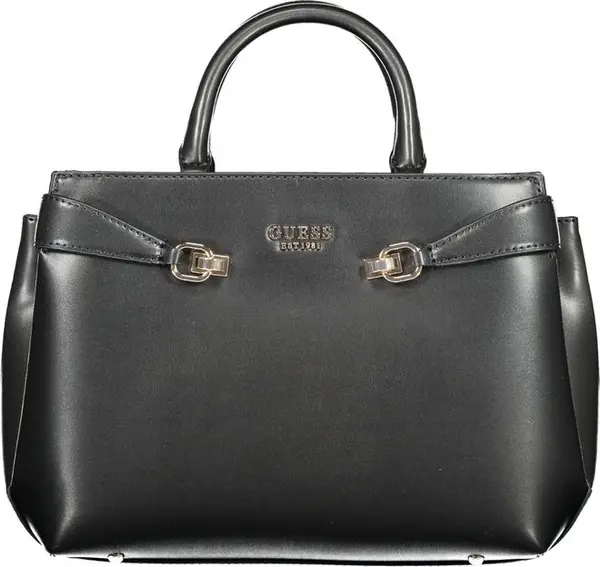 Black Polyurethane Women's Handbag