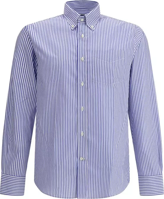 Blue Cotton Pattern Shirt