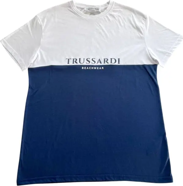 Blue Cotton Men T-Shirt