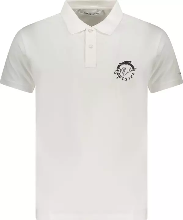 White Cotton Men's Polo