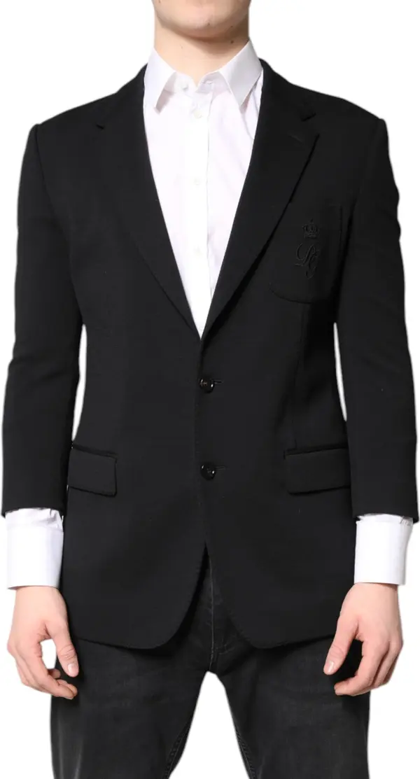 Black Single Breasted Men Coat Blazer Suit