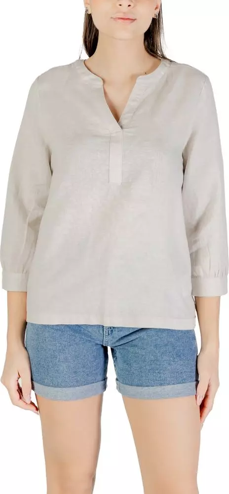 Beige Linen Blouse