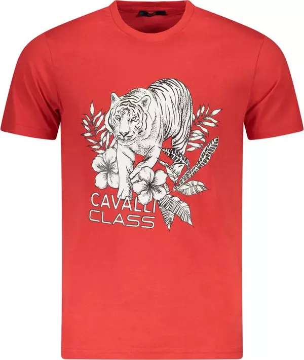 Red Cotton Men T-Shirt