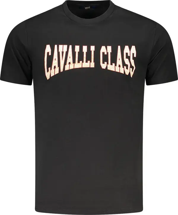 Black Cotton Men T-Shirt