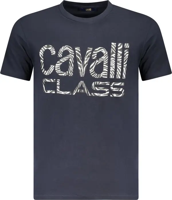 Blue Cotton Men T-Shirt
