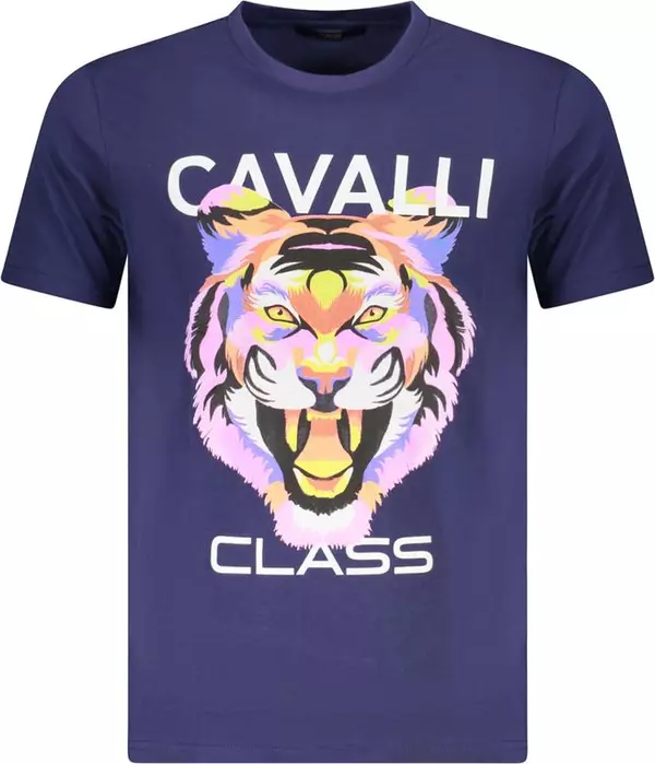 Blu Cotton Men T-Shirt