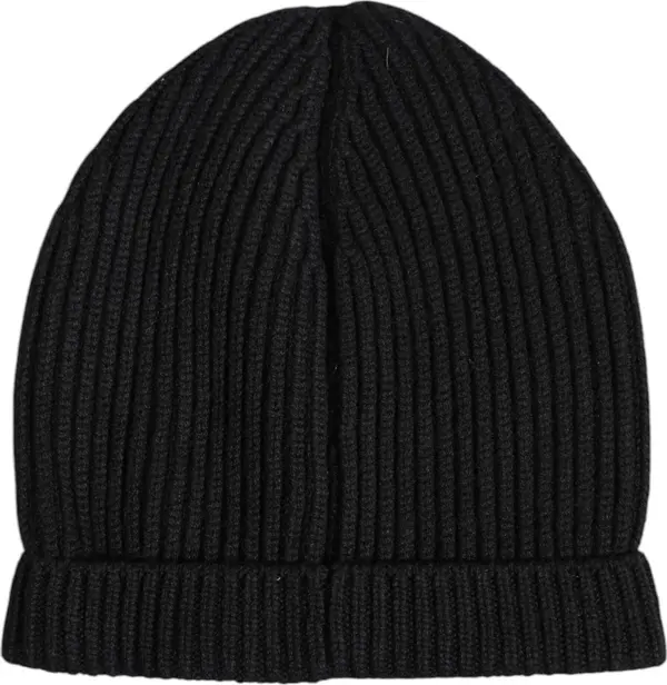 Black Cashmere Knitted Winter Beanie Hat